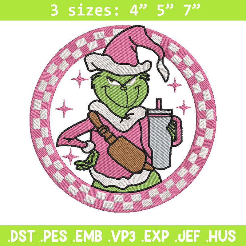 Grinch logo embroidery design, Grinch embroidery, Chrismas design,Embroidery shirt, Embroidery file, Digital download.jpg