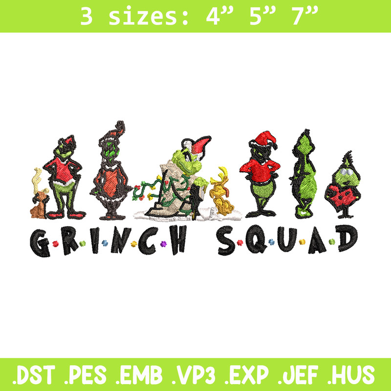 Grinch squad christmas Embroidery design, Grinch Christmas Embroidery, Grinch design, Embroidery File, Digital download.jpg