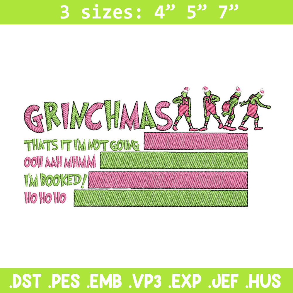 Grinchmas embroidery design, Chrismas design, Embroidery shirt, Embroidery file, Grinch embroidery, Digital download.jpg