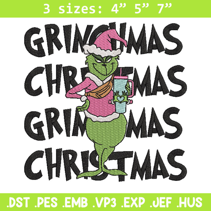 Grinchmas embroidery design, Grinch embroidery, Chrismas design, Embroidery shirt, Embroidery file, Digital download..jpg