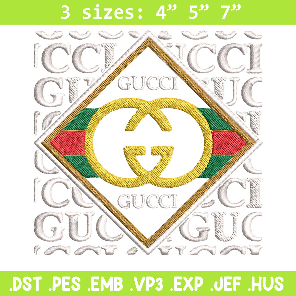 Gucci design Embroidery Design, Gucci Embroidery, Brand Embroidery, Logo shirt, Embroidery File, Digital download.jpg