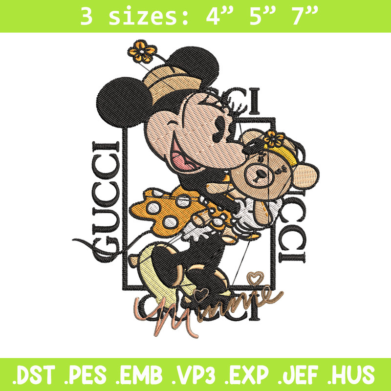 Gucci Minnie mouse Embroidery design, Gucci Embroidery, Disney design, Embroidery File, cartoon shirt, Instant download..jpg