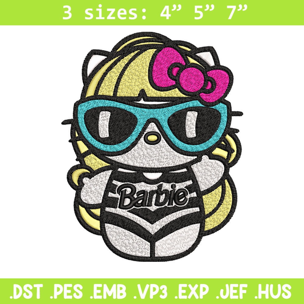 Hello Kitty Barbie Embroidery design, Hello Kitty Barbie Embroidery, logo design, Embroidery File, Digital download..jpg