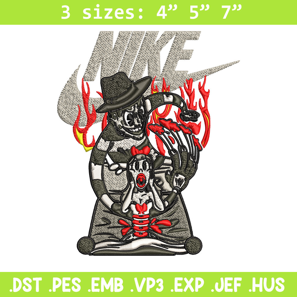 Horror cartoon Nike Embroidery design, cartoon Embroidery, Nike design, Embroidery file, logo shirt, Instant download..jpg