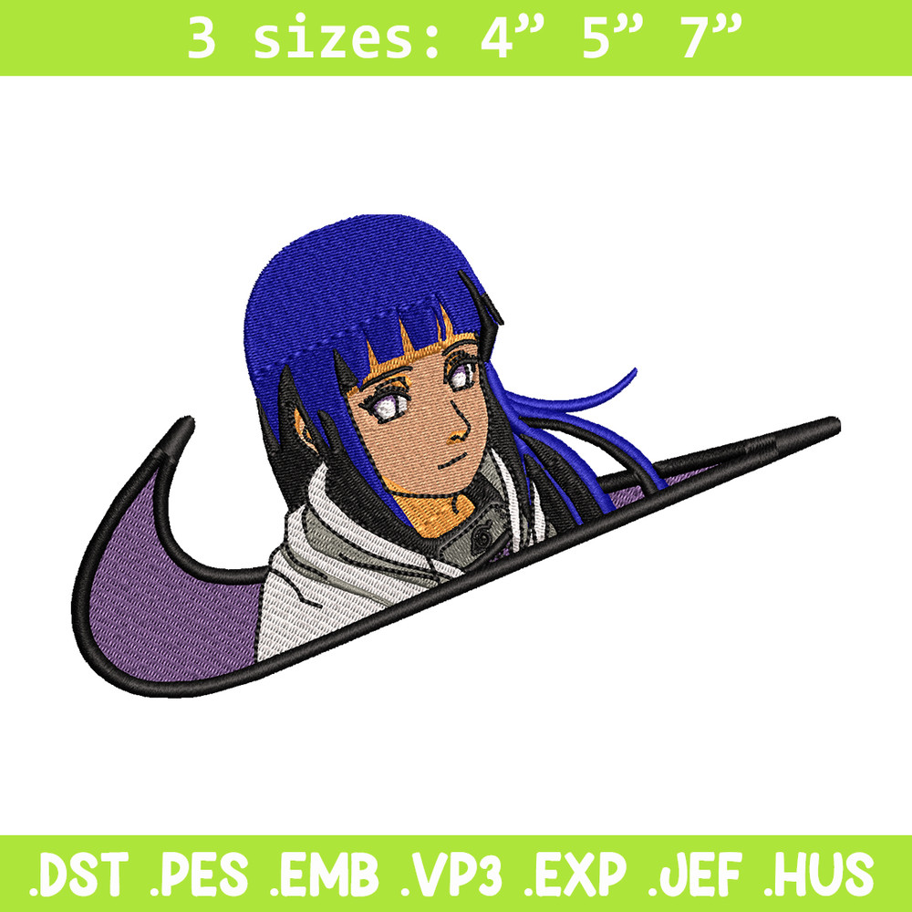 Hyuga Hinata Nike embroidery design, Naruto embroidery, nike design, anime design, anime shirt, Digital download.jpg