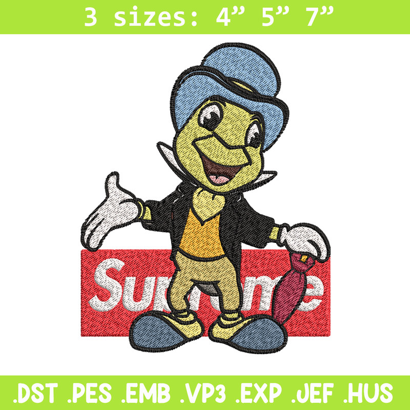 Jimimy cricket supreme Embroidery design, Jimimy cricket Embroidery, cartoon design, Embroidery File, Instant download.jpg