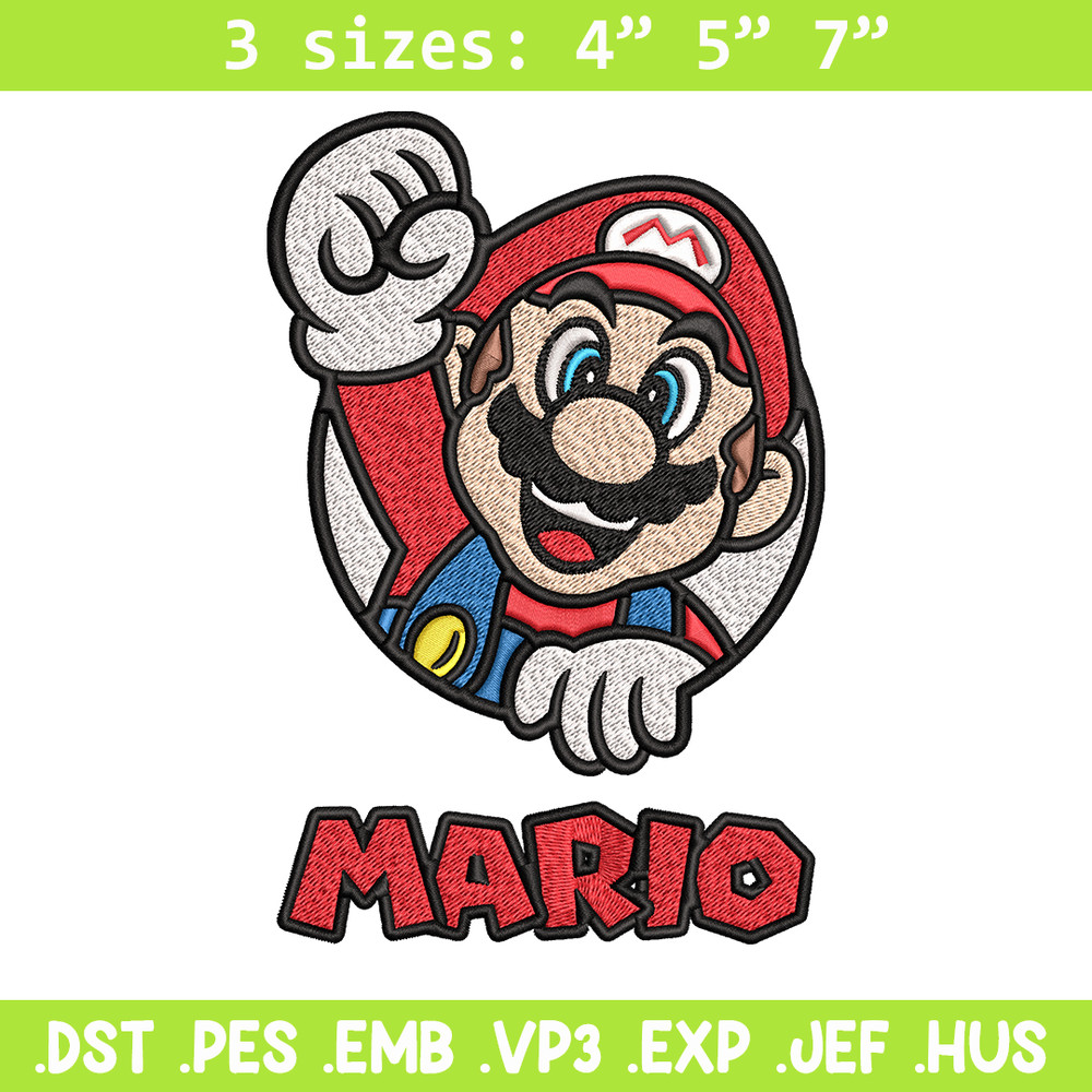 Mario Embroidery design, The Super Mario Bros Embroidery, Embroidery File, logo design, logo shirt, Digital download..jpg