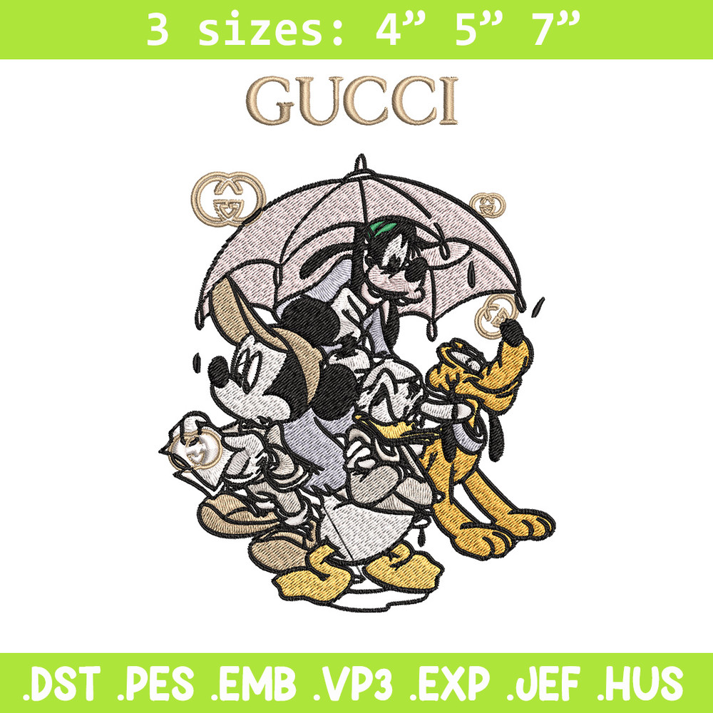 Mickey friends Embroidery Design, Gucci Embroidery, Brand Embroidery, Logo shirt, Embroidery File, Digital download.jpg
