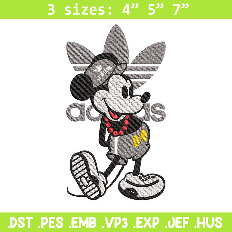 Mickey grey adidas Embroidery Design, Adidas Embroidery, Brand Embroidery, Embroidery File, Logo shirt, Digital download.jpg