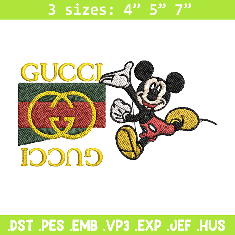 Mickey gucci Embroidery Design, Mickey Embroidery, Embroidery File, Logo shirt, Sport Embroidery, Digital download.jpg