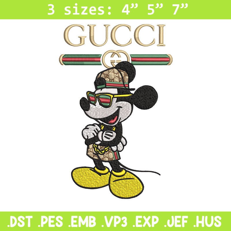 Mickey gucci Embroidery Design,Gucci Embroidery, Embroidery File, Logo shirt, Sport Embroidery, Digital download.jpg