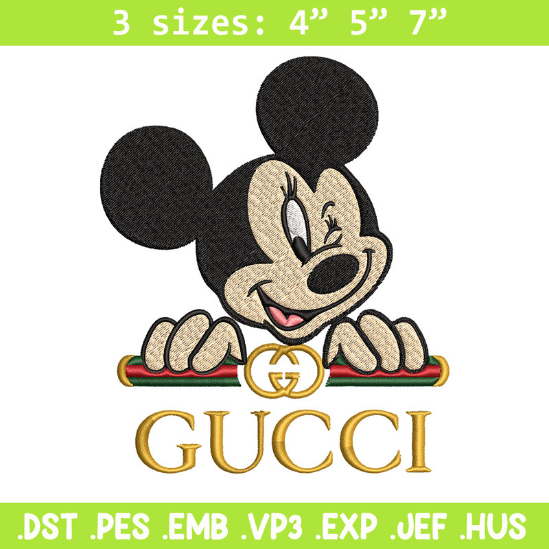 Mickey mouse Embroidery Design, Gucci Embroidery, Brand Embroidery, Embroidery File, Logo shirt, Digital download.jpg