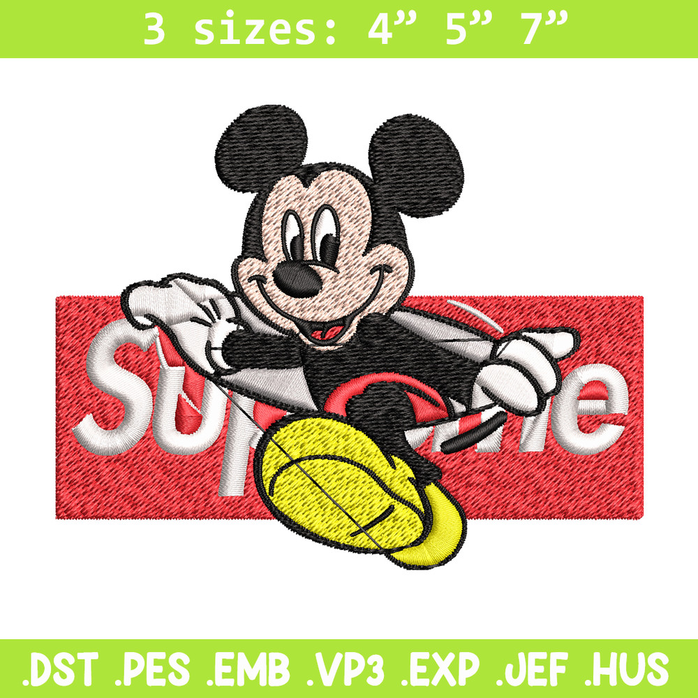 Mickey Mouse Supreme Embroidery design, Disney Embroidery, Embroidery File, Disney design, logo shirt, Digital download..jpg