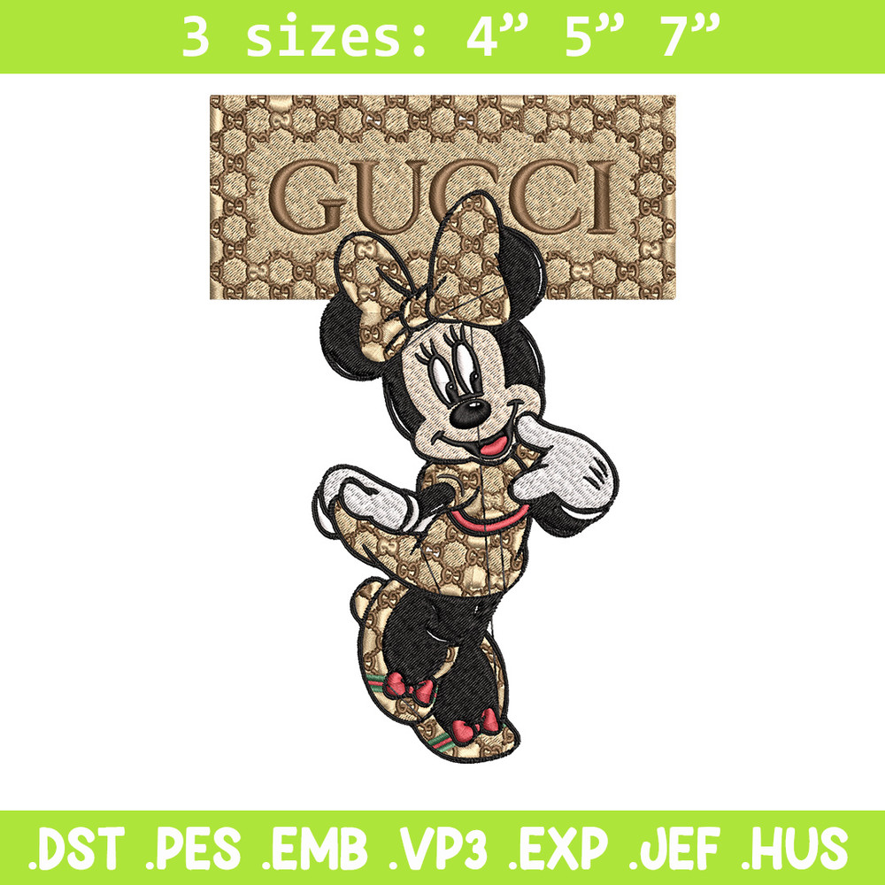 Minnie gucci Embroidery Design, Gucci Embroidery, Brand Embroidery, Logo shirt, Embroidery File, Digital download.jpg