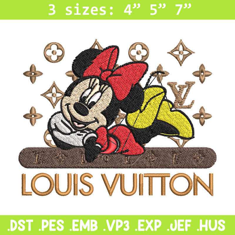 Minnie louis vuitton Embroidery Design, Lv Embroidery, Embroidery File, Brand Embroidery, Logo shirt, Digital download.jpg