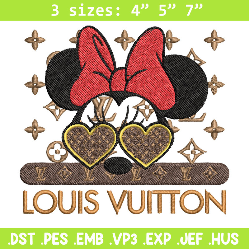 Minnie love lv Embroidery Design, Lv Embroidery, Embroidery File, Brand Embroidery, Logo shirt, Digital download.jpg