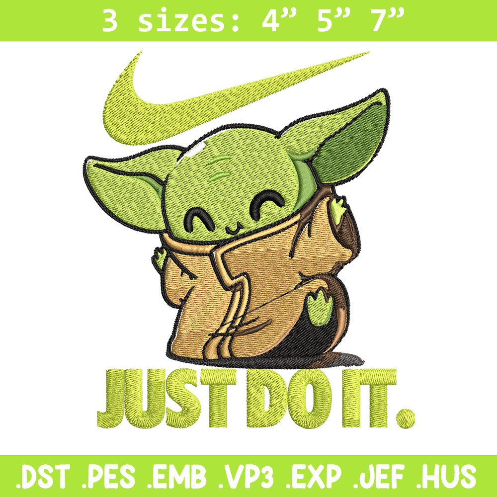 Nike Baby Yoda Embroidery design, Nike Baby Yoda cartoon Embroidery, Nike design, Embroidery file, Instant download..jpg