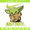 Nike Baby Yoda Embroidery design, Nike Baby Yoda cartoon Embroidery, Nike design, Embroidery file, Instant download..jpg
