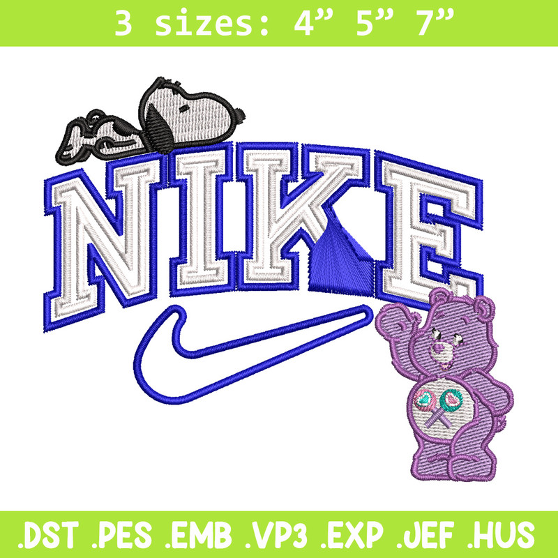 Nike bear dog embroidery design, Cartoon embroidery, Nike design, Embroidery shirt, Embroidery file,Digital download.jpg