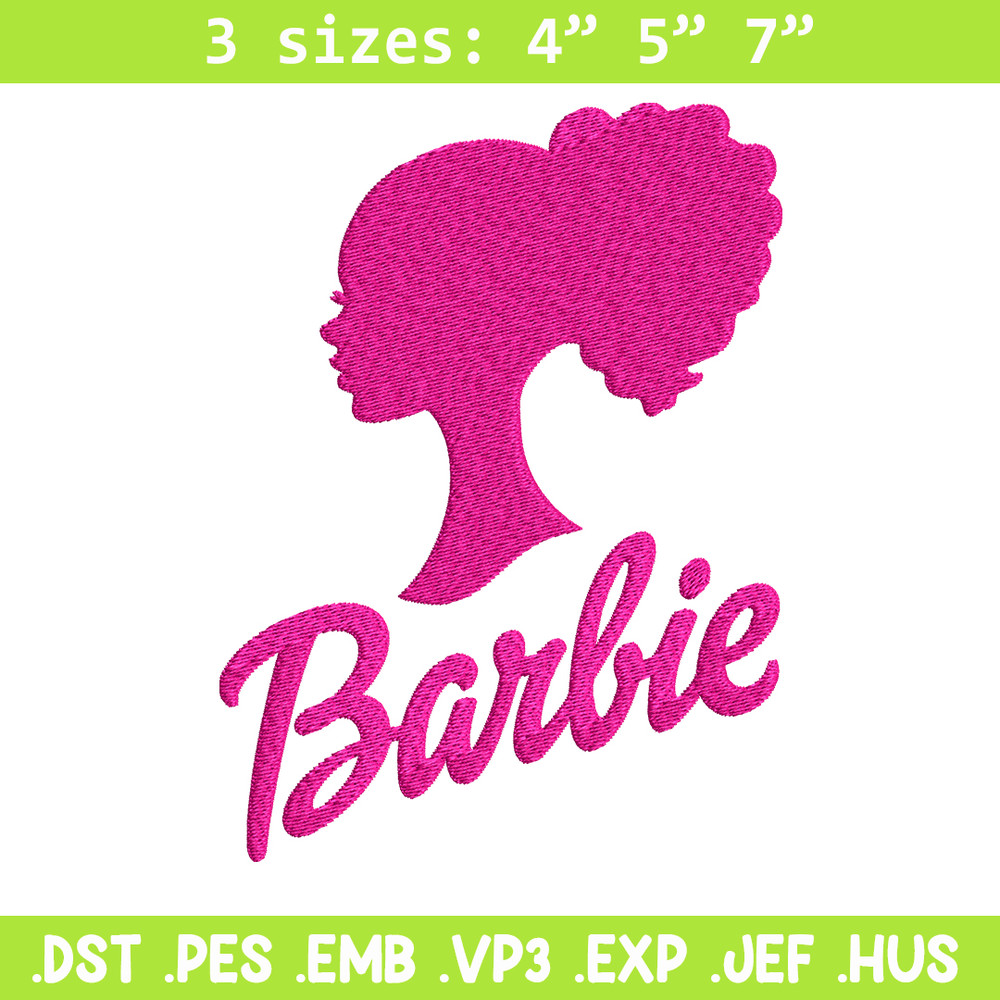 Barbie logo and her Embroidery, Barbie logo Embroidery, logo design, Embroidery File, logo shirt, Digital download..jpg