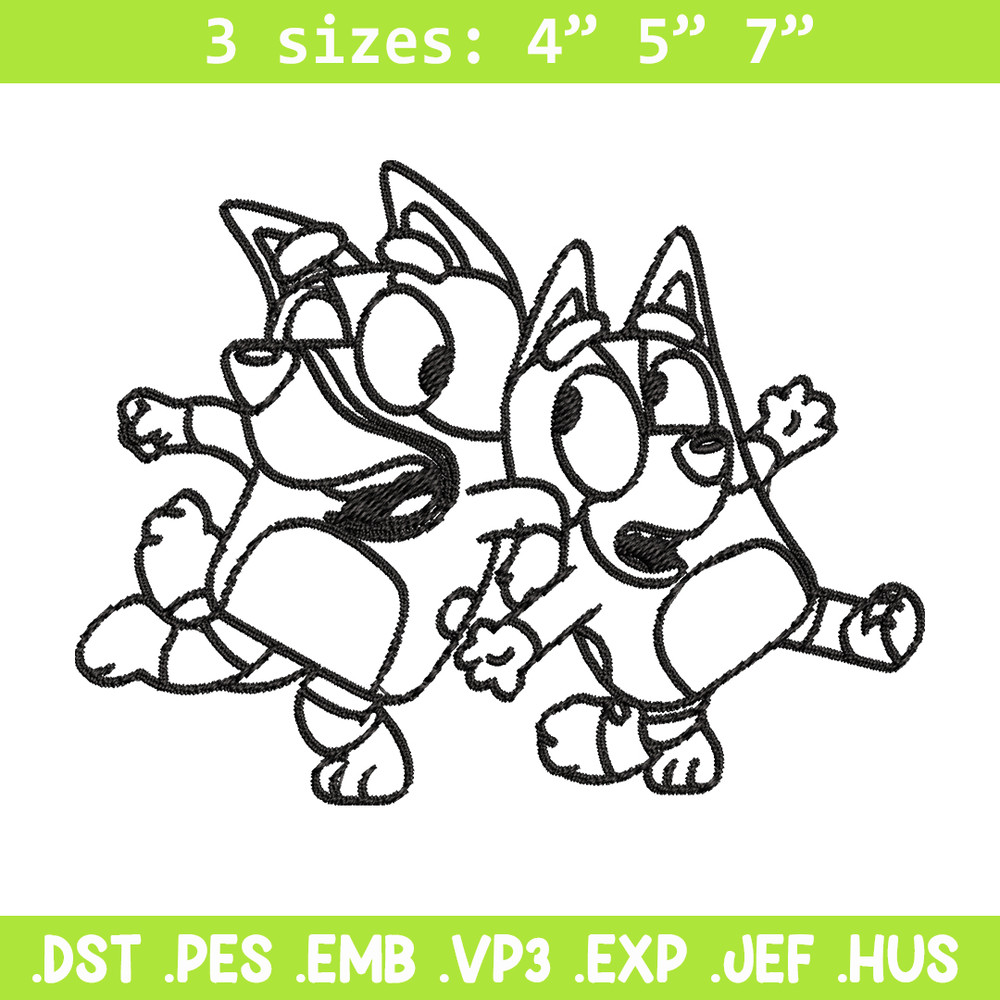 Bingo Bluey Coloring Pages Embroidery, Bluey Embroidery, Embroidery File, cartoon design, logo shirt, Digital download..jpg