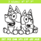 Bluey Bingo Coloring Pages Embroidery, Bluey Embroidery, Embroidery File, cartoon design, logo shirt, Digital download..jpg