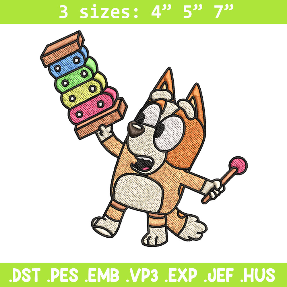 Bluey Bingo Embroidery, Bluey cartoon Embroidery, Embroidery File, cartoon design, cartoon shirt, Digital download..jpg
