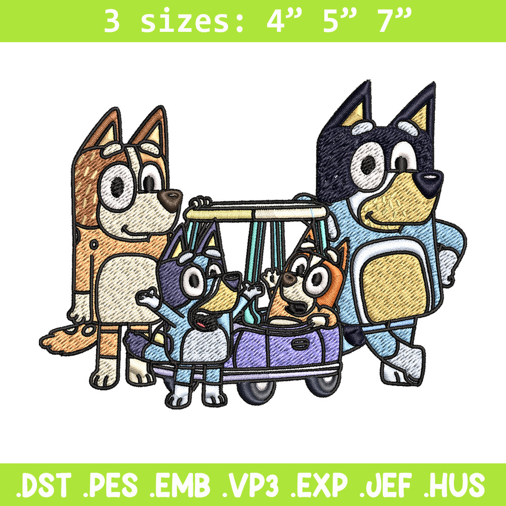 Bluey family embroidery design, Bluey Embroidery, Embroidery File, cartoon design, cartoon shirt, Digital download..jpg