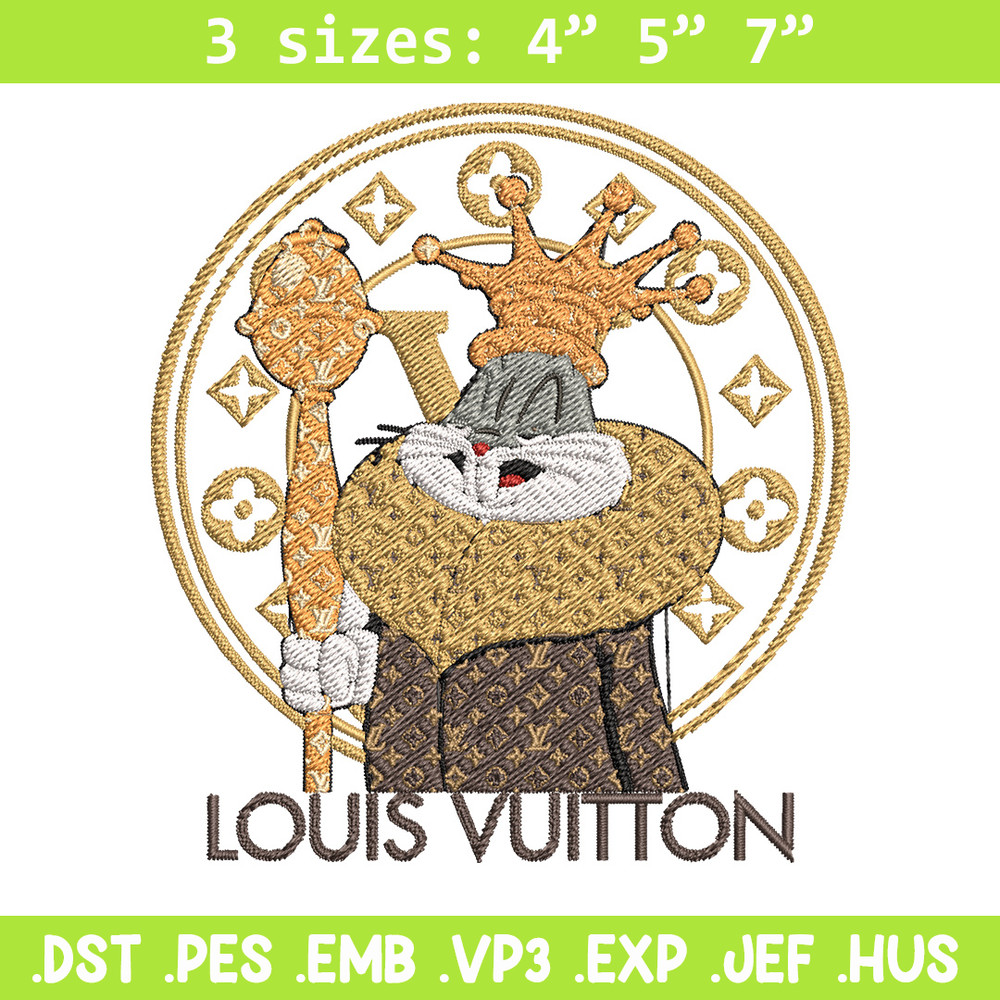Bunny cartoon lv Embroidery Design, Lv Embroidery, Embroidery File, Brand Embroidery, Logo shirt, Digital download.jpg