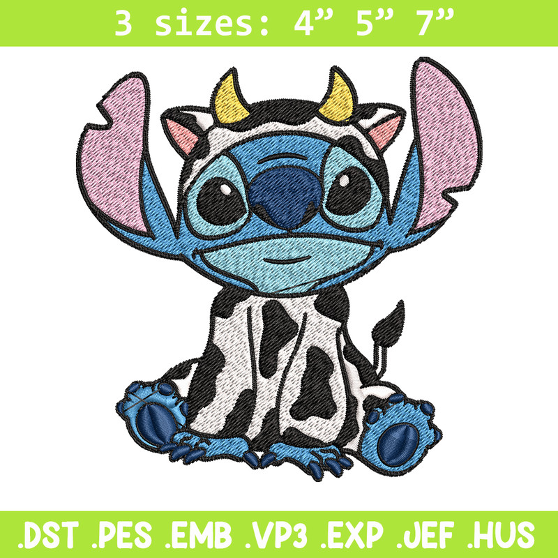 Cow Stitch Embroidery design, Cow Stitch Embroidery, cartoon design, Embroidery File, cartoon shirt, Digital download..jpg
