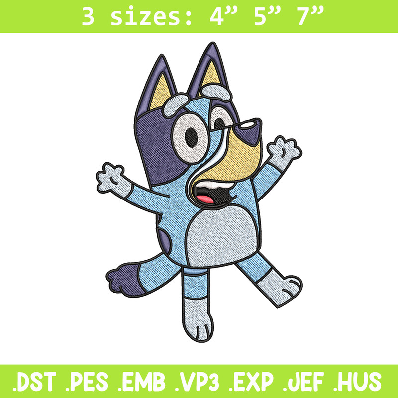 Dad Bluey Embroidery, Bandit Heeler Embroidery, Embroidery File, cartoon design, cartoon shirt, Digital download..jpg