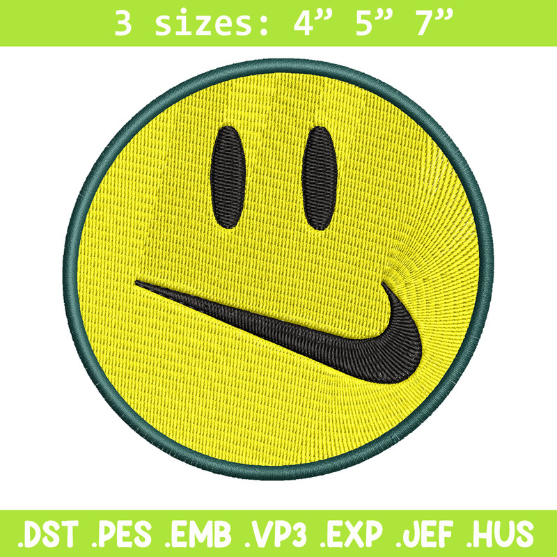 Emoji smile swoosh embroidery design, Emoji embroidery, logo design, embroidery file, logo shirt, Digital download.jpg
