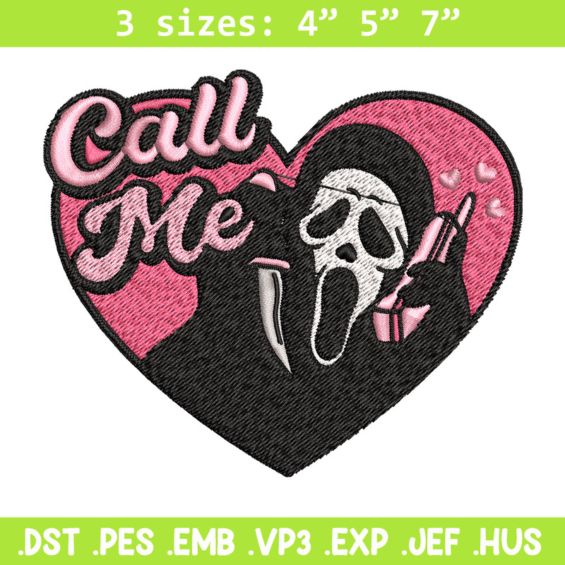 Ghostface Scream Embroidery design, Horror Embroidery, Embroidery File, logo design, logo shirt, Digital download..jpg