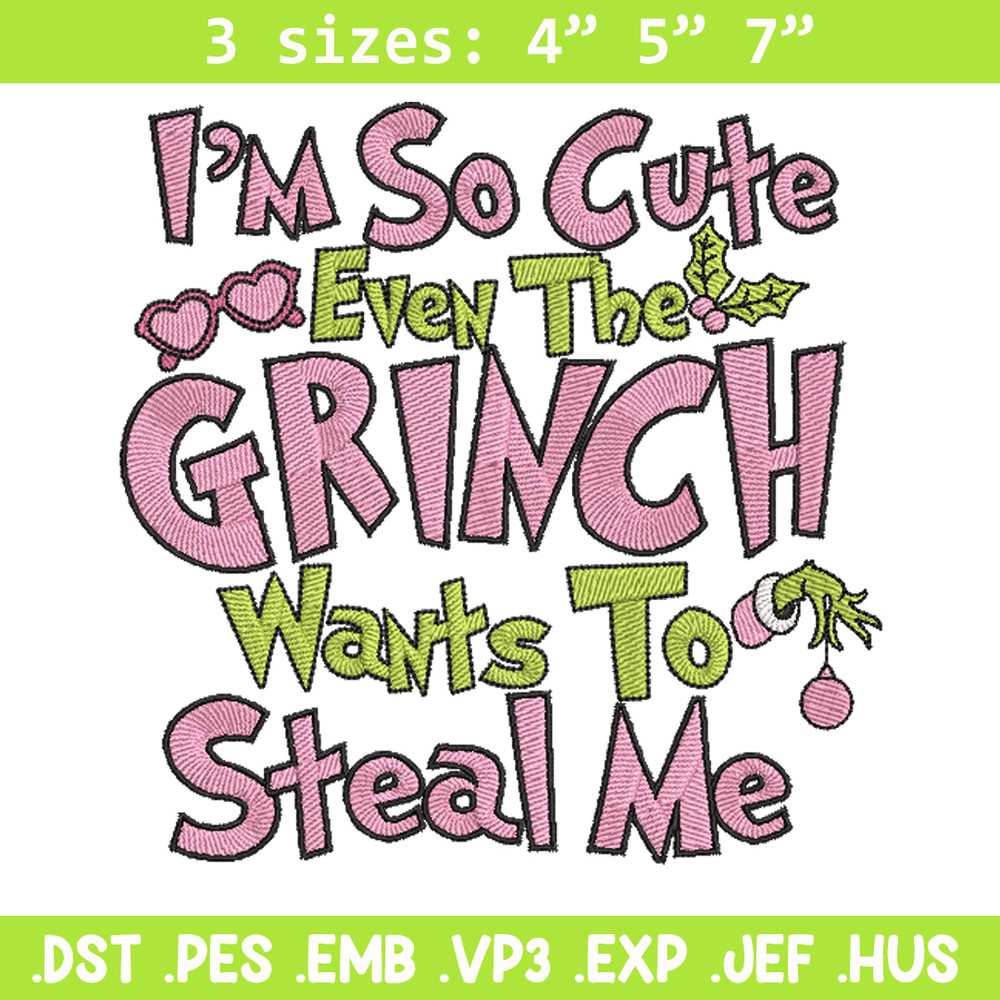 Grinch cute embroidery design, Grinch embroidery, Chrismas design, Embroidery shirt,Embroidery file,Digital download.jpg