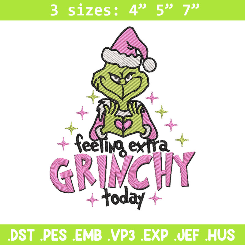 Grinch today embroidery design, Grinch embroidery, Chrismas design,Embroidery shirt, Embroidery file, Digital download.jpg