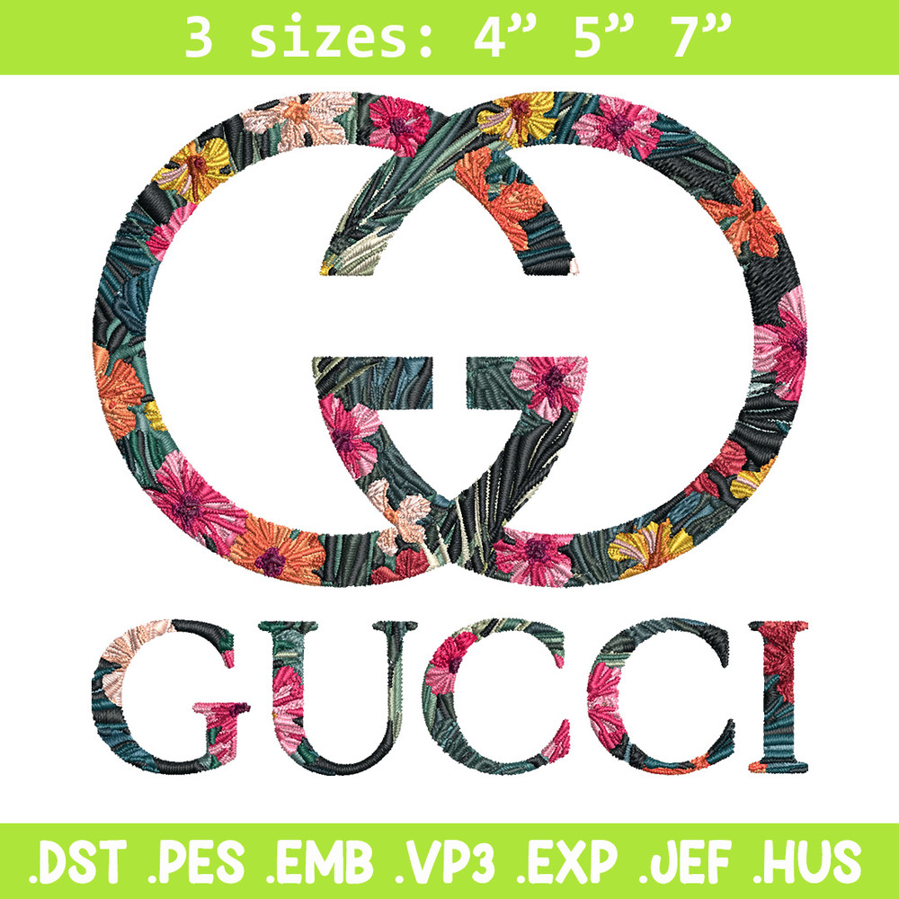 Gucci flower Embroidery Design, Gucci Embroidery, Brand Embroidery, Logo shirt, Embroidery File, Digital download.jpg