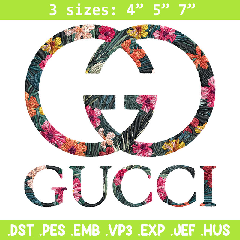 Gucci flower Embroidery Design, Gucci Embroidery, Brand Embroidery, Logo shirt, Embroidery File, Digital download.jpg