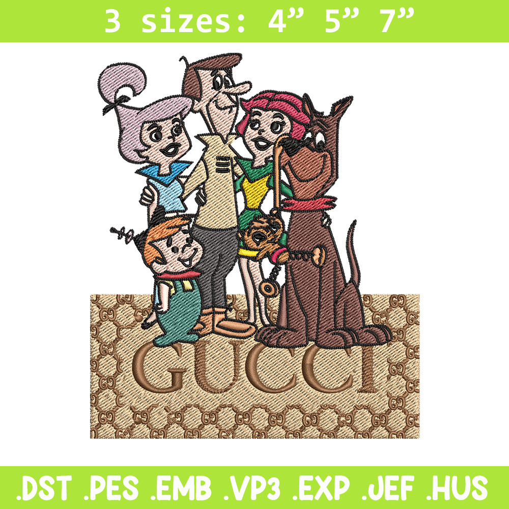 Gucci Jetsons Embroidery design, Gucci Jetsons Embroidery, cartoon design, Embroidery File, Gucci logo, Instant download.jpg