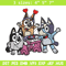 Happy birthday bluey Embroidery, Bluey Embroidery, Embroidery File, cartoon shirt, cartoon design, Digital download..jpg