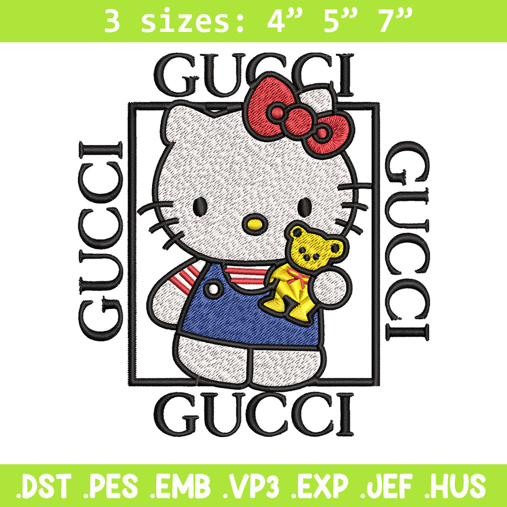Hello kitty Gucci Embroidery design, Hello kitty Embroidery, cartoon design, Embroidery File, Instant download..jpg
