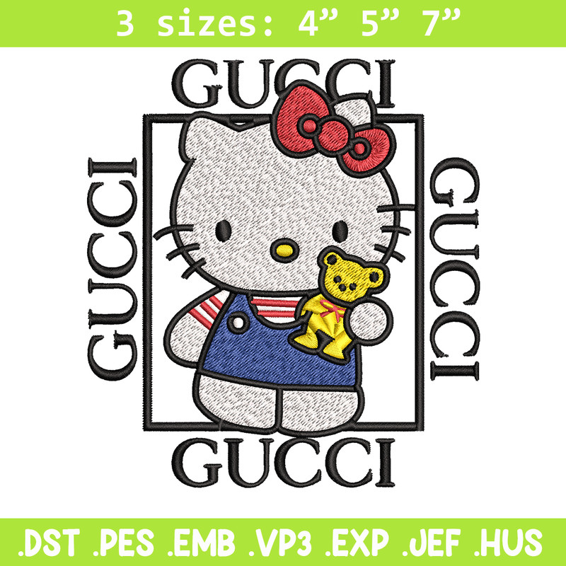 Hello kitty Gucci Embroidery design, Hello kitty Embroidery, cartoon design, Embroidery File, Instant download..jpg