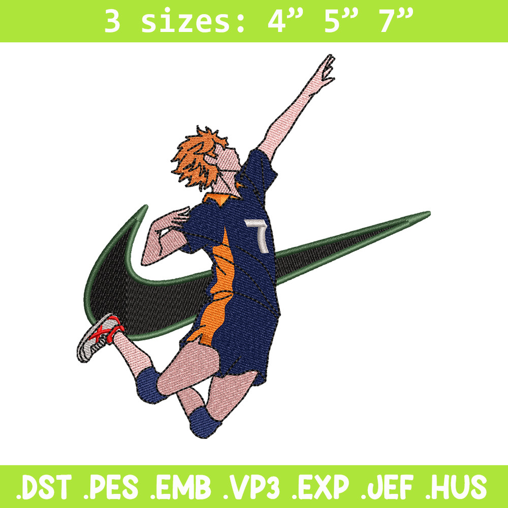 Hinata Shouyou Nike embroidery design, haykiuu embroidery, Nike design, anime design, anime shirt, Digital download.jpg