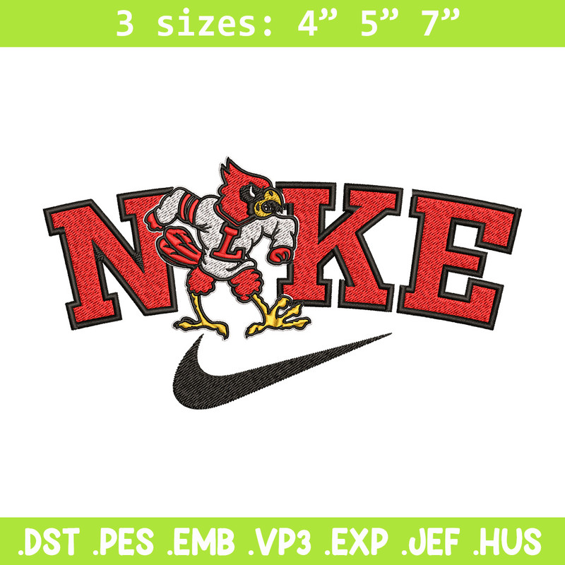 Louisville Cardinals embroidery design, Nike embroidery, Nike design, Embroidery file,Embroidery shirt, Digital download.jpg