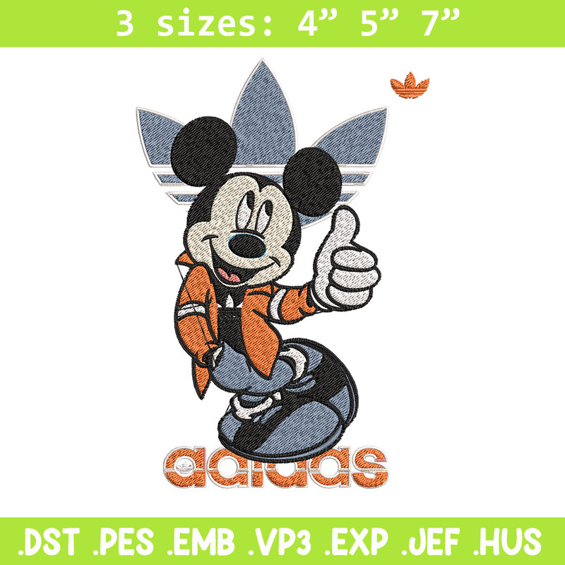 Mickey adidas Embroidery Design, Adidas Embroidery, Brand Embroidery, Embroidery File, Logo shirt, Digital download.jpg