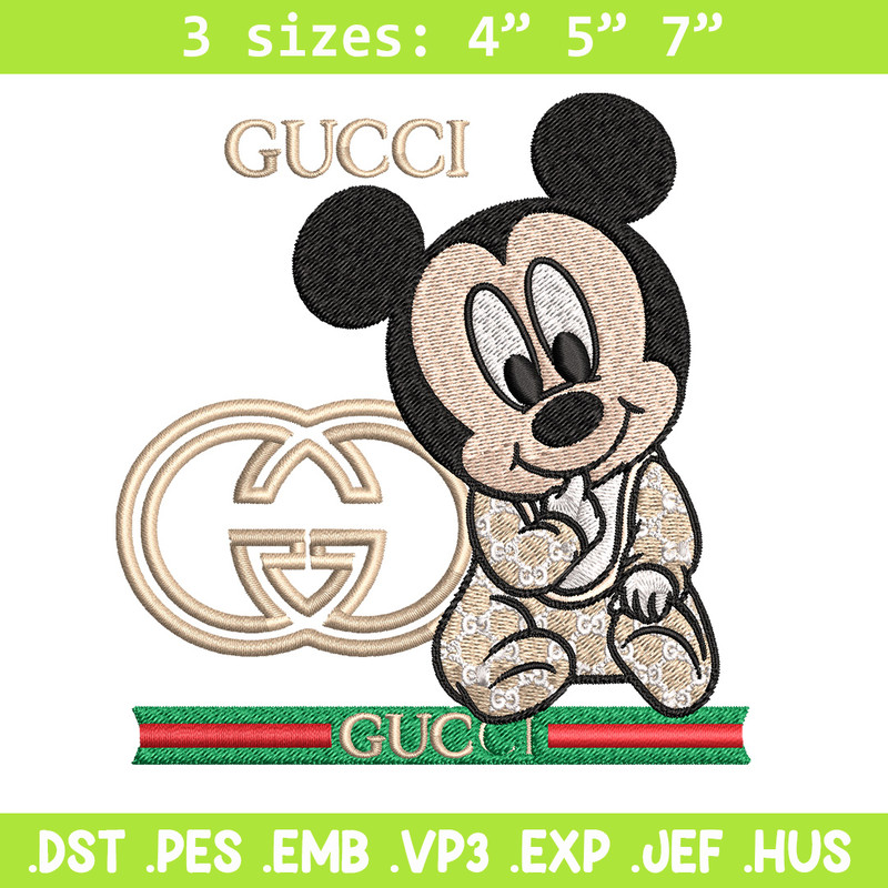 Mickey baby Embroidery Design, Gucci Embroidery, Embroidery File, Logo shirt, Sport Embroidery, Digital download..jpg