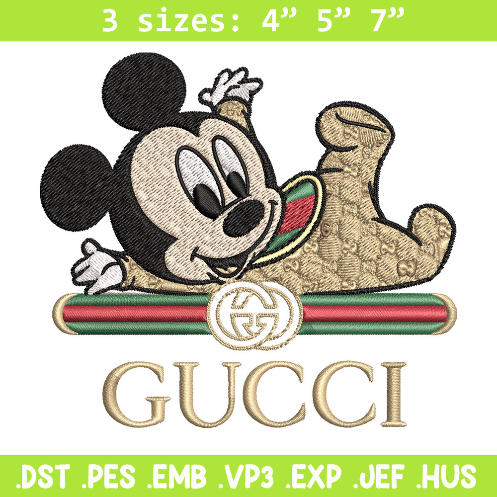 Mickey baby gucci Embroidery Design,Gucci Embroidery, Embroidery File, Logo shirt, Sport Embroidery, Digital download.jpg
