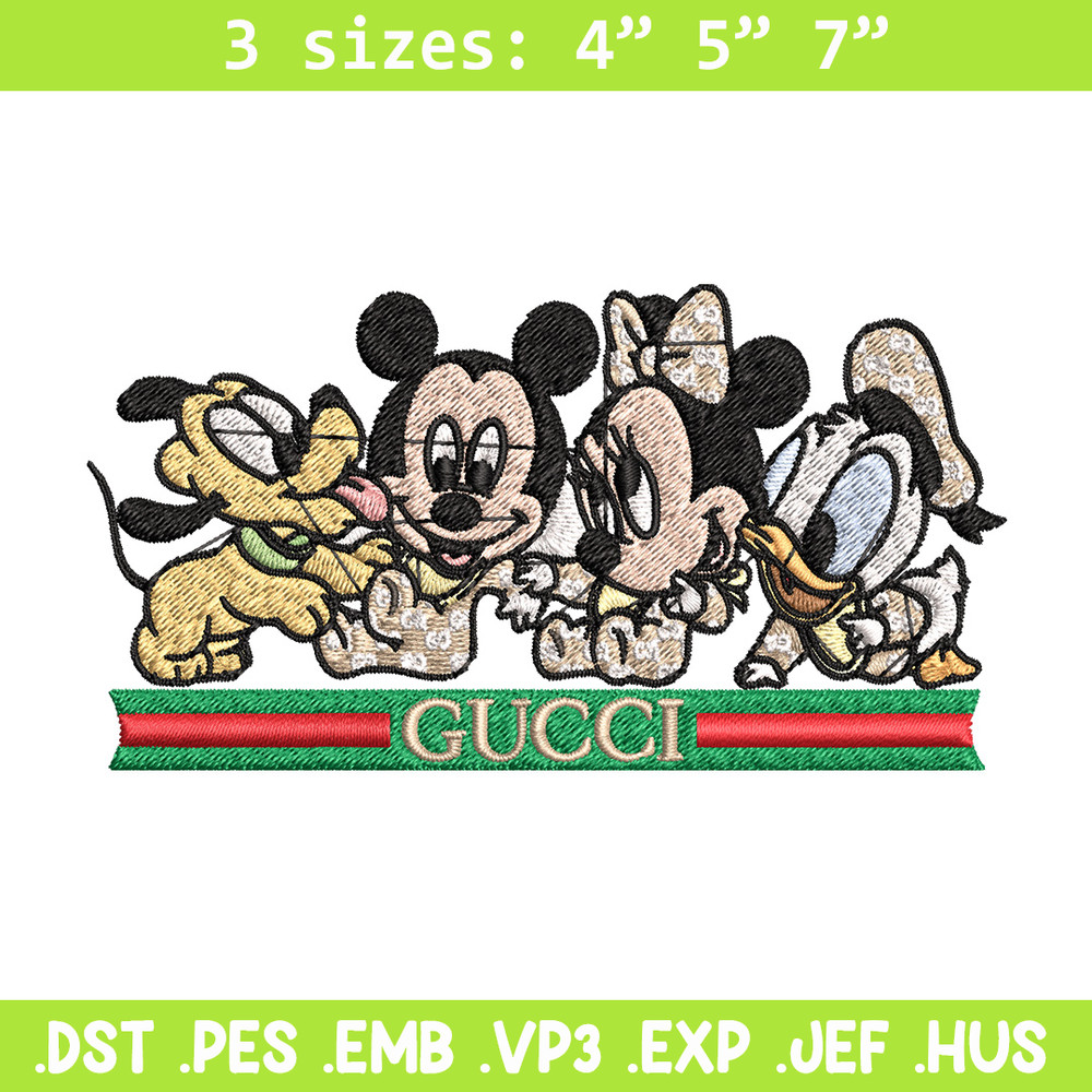 Mickey friends Embroidery Design, Gucci Embroidery, Embroidery File, Logo shirt, Sport Embroidery, Digital download.jpg