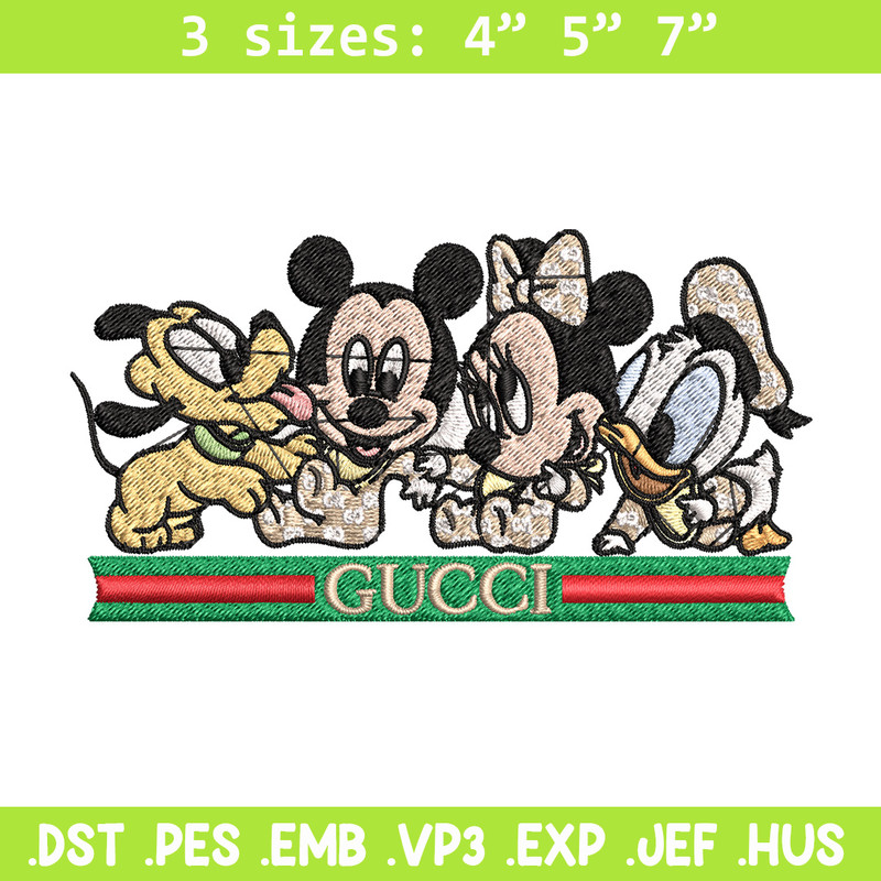 Mickey friends Embroidery Design, Gucci Embroidery, Embroidery File, Logo shirt, Sport Embroidery, Digital download.jpg