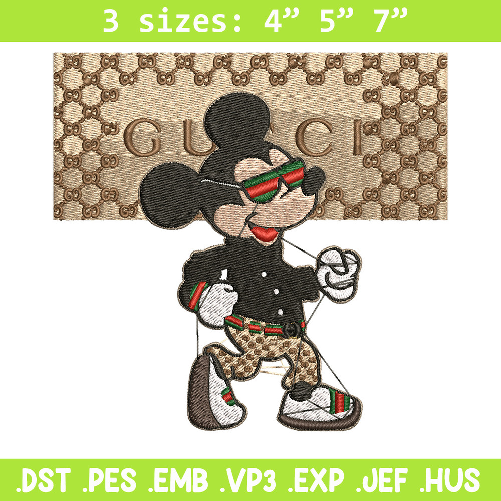 Mickey gucci Embroidery Design, Gucci Embroidery, Embroidery File, Logo shirt,Sport Embroidery, Digital download.jpg