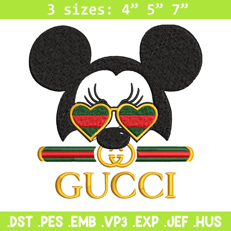 Mickey head gucci Embroidery Design, Gucci Embroidery, Brand Embroidery, Logo shirt, Embroidery File, Digital download.jpg
